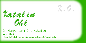 katalin ohl business card