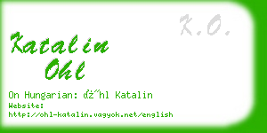 katalin ohl business card